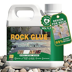 32-Oz MOLYLY Rock Glue & Gravel Binder for Landscaping $9.99 + Free Shipping w/ Prime or on $35+