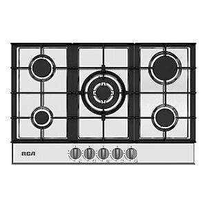30" RCA Century Collection Drop-In Gas Cooktop (5 Burners, Cast Iron Grates, Metal Knobs in Stainless Steel) $104.90 + Free Shipping