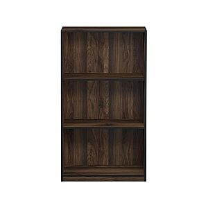 Furinno BASIC 3-Tier Modern Bookshelf (Columbia Walnut/Black, 9.3x21.8x39.5") $23.99 + Free Shipping w/ Prime or $6 Fee per Order