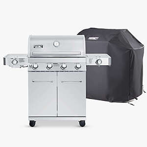 Monument Grills 24367 Stainless Infrared Gas Grill and Pro Grill Kit with Rotisserie Kit Smoker Box and Grill Cover $635.80 + Free Shipping