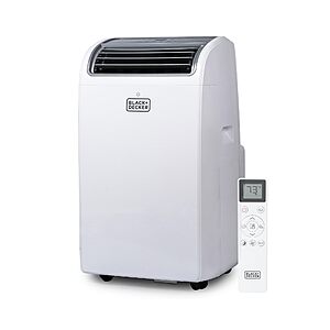 BLACK+DECKER Smart Portable Air Conditioner, 12,000 BTU (8,350 BTU SACC) for Rooms up to 550 Sq. Ft., BPACT12WT, White $319.99