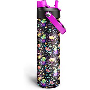 26-Oz ENCOOL Stainless Steel Double Wall Insulated Water Bottle w/ Straw (Meowgic Night) $4.99 + Free Shipping w/ Prime or on $35+