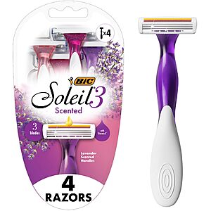 [Select Accounts] 4-Count BIC Soleil Twilight Women's 3-Blade Disposable Razor $3.56 w/ S&S + Free Shipping w/ Prime or on $35+