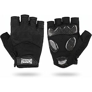Aegend Half-Finger Cycling Gloves w/ Anti-Slip Padded Palm (Black): Large $6.94, Med or XL $7.49 + Free Shipping w/ Prime or on $35+