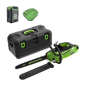 Greenworks 60V 18" Cordless Chainsaw w/ 4.0Ah Battery, Charger & Hard Case $170 + Free Shipping