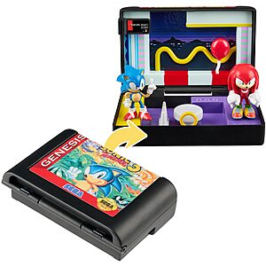 SEGA Genesis Cartridge Console Heroes: Sonic The Hedgehog 3 Diorama Playset w/ Mini Sonic & Knuckles Figures $5.39 + Free Shipping w/ Prime or on $35+