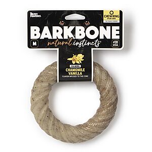 Barkbone Chew Ring, Chamomile Vanilla Flavored Nylon Chew Bone Dog Toy, 5.75" $7.83