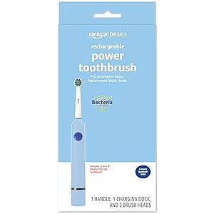 Amazon Basics Power Rechargeable Electric Toothbrush w/ EasyFlex Brush Heads & 2-Minute Timer $9.78 w/ S&S + Free Shipping w/ Prime or on $35+