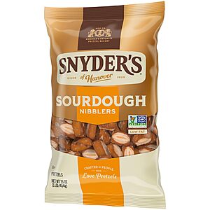 Snyder's of Hanover Sourdough Nibblers Pretzels, 16 Oz~$2.43 After Coupon & S&S @ Amazon