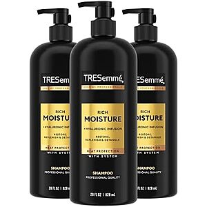 3-Count 28-Ounce TRESemme Rich Moisture Hydrating Shampoo $9.43 (3.14 Each) w/ S&S + Free Shipping w/ Prime or on $35+
