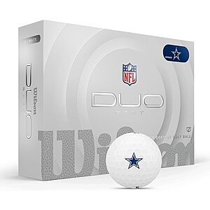 12-Count WILSON 2025 Duo Soft NFL Golf Balls (Various Teams) + Free Shipping w/ Prime or on $35+