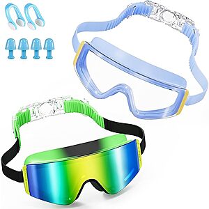 2-Pack Aegend Kids' & Teen Wide Frame UV Protection Swim Goggles: Kids' from $6.76 ($3.38 each), Teen from $6.49 ($3.25 each) + Free Shipping w/ Prime or on $35+