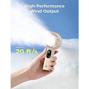 Aecooly Mighty Portable Fan, Powerful Handheld Fan, USB Rechargeable $5.99
