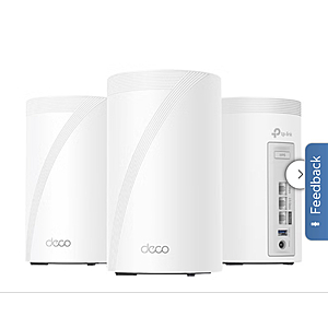 $399, TP-Link Deco 7 Pro BE13000 Tri-Band Wi-Fi 7 Whole Home Mesh Router System, 3-Pack