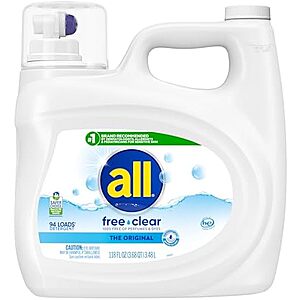 [SnS, AC] $9.40* | 118-Oz all Free Clear Liquid Laundry Detergent (Original) at Amazon