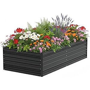 $59.99* | WORKPRO 7.5x4x2ft Galvanized Raised Garden Bed (Black) at Amazon