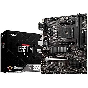 $74.99* | MSI PRO B550M-P WIFI6E AM4 AMD B550 Micro ATX Motherboard at Amazon
