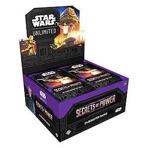Asmodee Star Wars: Unlimited TCG Secrets of Power Booster Display - 24 Booster Packs with Rare, Foil, Leader & Token Cards, Ages 12+, 2+ Players, 20 Minute Playtime $75.99
