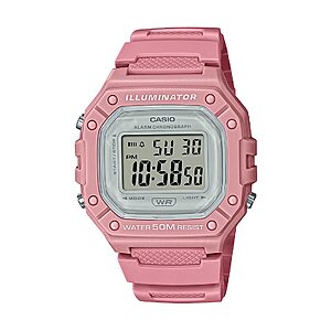 $17.97: Casio Illuminator Alarm Chronograph Digital Sport Watch (Model W218HC-4AV) (Pink) at Amazon