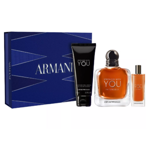 3-Pc Armani Beauty Men's Stronger With You Intensely EDP & Shower Gel Set $70