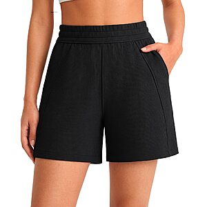 G4Free Women's 4" High Waisted Waffle Knit Cotton Blend Casual Shorts w/ Pockets (Various) from $5.85 + Free Shipping w/ Prime or on $35+
