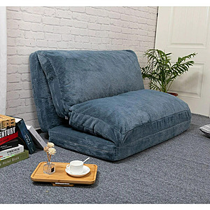 Trule Giant Bean Bag Comfy Lazy Sofa/ Lounge Chair w/ Machine-Washable Cover (Faux Fur Dark Blue) $79.99 + Free Shipping