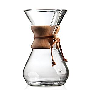 Chemex Pour-Over Glass Coffeemaker - Classic Series - 8-Cup - Exclusive Packaging $40.58