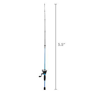 $9.97: 2 Pieces Ozark Trail Wayfarer Fiberglass Spinning Fishing Rod and Reel Combo, 5' 6", Blue at Walmart