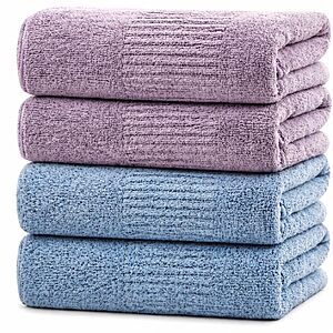 SEISSO 4 Pack Extra Large Bath Towels 63"x35", Bath Sheets $29.99