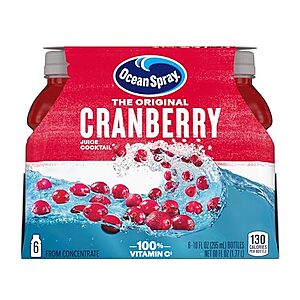 [SnS] $3.24 | 6-Pack 10-Oz Ocean Spray Juice Drink (Cranberry) at Amazon (54￠ each)