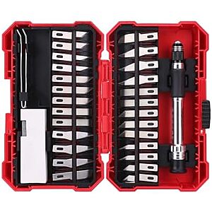 $8.39** | 29-Piece Amazon Basics Precision Hobby Knife Set w/ Case at Amazon