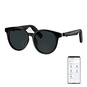 GetD AI Smart Glasses for Men and Women, Low Bridge Fit, 74-Language Real-Time Translator Powered by ChatGPT $24.99