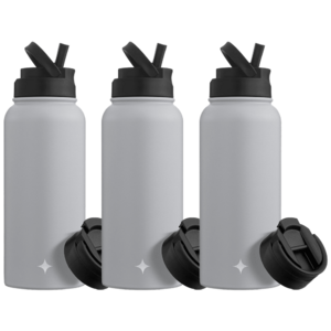 3-Pack: JoyJolt 32oz Triple Insulated Water Bottle with 2 Lids & 2 Straws $24 + Free Shipping