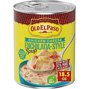 Old El Paso Chicken Cheese Enchilada-Style Soup, Ready to Serve Canned Soup, 18.5 oz~$1.85 With S&S @ Amazon