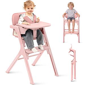 Babyeap 4in1 Convertible Baby High Chair, Transitions from Baby to Adult Stool, 8-Level Adjustable, Foldable, Removable Tray, Gray $79.99