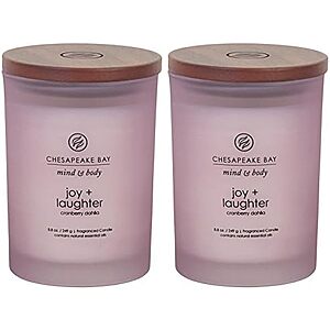 $12.85 | 2-Pack 8.8-Oz Chesapeake Bay Candle Joy + Laughter Scented Candles at Amazon