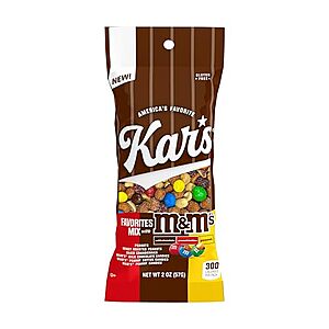 $35.24 | 36-Pack 2-Oz Kar's Nuts Favorites Mix with M&M'S Candies Trail Mix at Amazon (97.9￠ each)