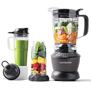nutribullet 1200W 64-Ounce Full-Size Blender Combo w/ Single-serve Cups &To-go Lids (Dark Gray) $76.31 + Free Shipping