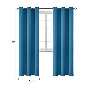 2-Panel (Set of 2) 42" x 84" BGment Insulated Blackout Curtains (Steel Blue) $13.98 + Free Shipping w/ Prime or on $35+