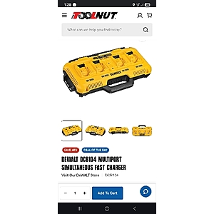 dewalt 12v/20v 4 port fast charger $179