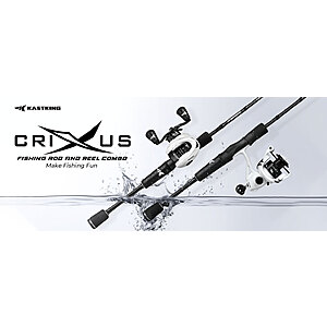 KastKing Crixus Spinning Baitcaster Fishing Rod and Reel Combo (Various Sizes) Starting $40.50 and More + Free Shipping