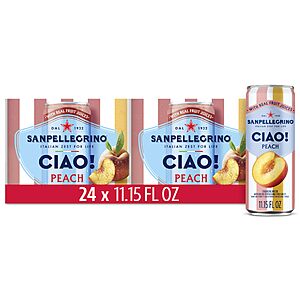 [Select Accounts] 24-Pack 11.15-Oz Sanpellegrino CIAO Sparkling Water: Peach $9.66; Cherry $9.75 w/ S&S + Free Shipping w/ Prime or on $35+