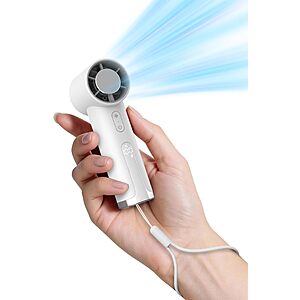 OidoZac 4000mAh Portable Handheld Fan w/ 100 Speed Settings & Digital Display (Cream) $5.63 + Free Shipping w/ Prime or on $35+