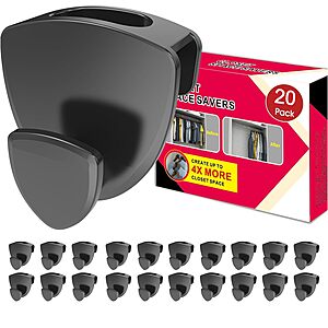 20-Pack Latoxcaa Heavy-Duty Closet Space-Saving Hanger Connector Hooks (Black) $5.99 & More + Free Shipping w/ Prime or on $35+