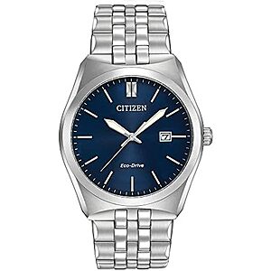 from $175* | 40mm Citizen Men's Classic Corso Eco-Drive Blue Dial Stainless Steel Watch at Amazon