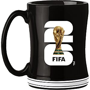 14‑Oz FIFA World Cup Sculpted Mug (4 Colors).) $11.98 + Free Shipping w/ Prime or on $35+