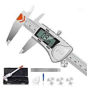 Hardell 6 inch Digital Caliper, IP54 Waterproof Caliper Measuring Tool with 3-Batteries (CR2032) - $19.98 + Free Shipping w/ Prime or on $35+