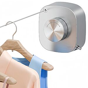 Prime Members:13.8' FORIOUS Retractable Stainless Steel Clothesline (Brushed Nickel) $12.99 + Free Shipping w/ Prime or on $35+
