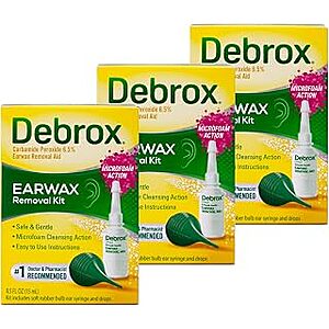 $3.95/1 or $7.90/2 count S&S/Q Debrox Ear Wax Removal Drops, Gentle Microfoam with Carbamide Peroxide, 0.5 Fl Oz + one more