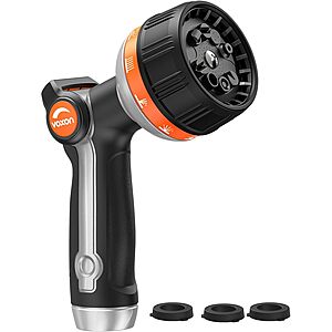 VOXON Heavy Duty Metal Garden Hose Nozzle w/ 10 Spray Patterns $9.99 + Free Shipping w/ Prime or on $35+